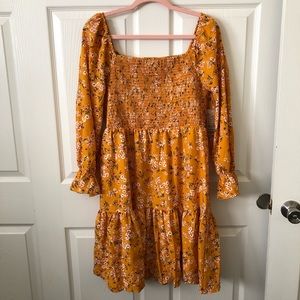 NWT Just Found floral summer long sleeve mini dress 1x